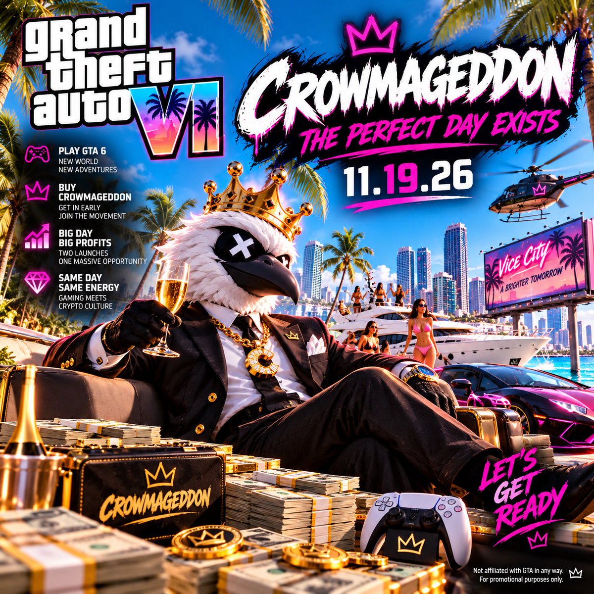 CrowmageddonX's tweet photo. LAUNCH DATE CONFIRMED 

GTA6 x CROWMAGEDDON 

SAME DAY 

#crowmageddon https://t.co/Nm2DuEjYz0
