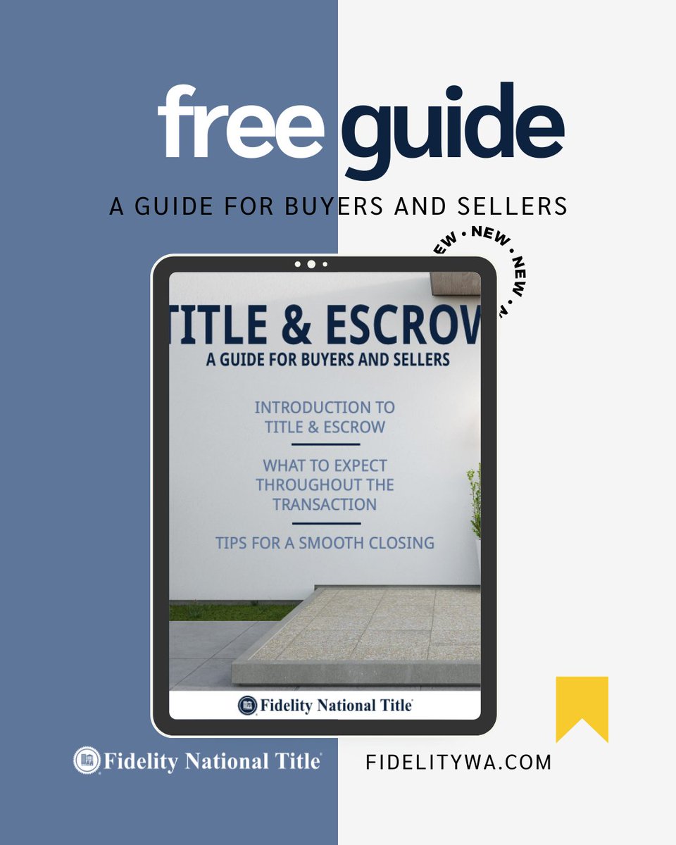 FidelityTitleWA's tweet photo. Since 1848, we've been the most trusted name in residential title insurance. Place an order with us today > https://t.co/EWlIlv2FSS
.
.
.
#Homeownership #SecureTransactions #TitleInsuranceProtection #NationwideClosings #TrustedEverywhere #EveryDayHelp #FidelityNationalTitle #FNT https://t.co/vsl9shduT9