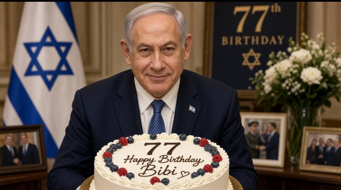 MatanAdamextn's tweet photo. What do you wish for Netanyahu today on his 77th birthday? https://t.co/xYBNyhCKLS