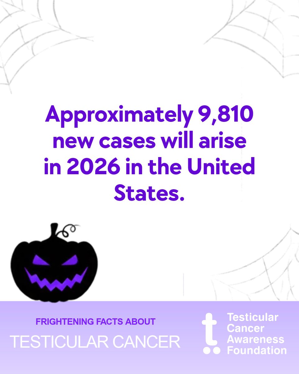 TestesCancer's tweet photo. 👻 Some facts are frightening, but knowledge is powerful!

Testicular cancer can affect males of all ages. Knowing the signs and recognizing changes early matters.

This Halloween, take a moment to learn the facts. 💜

https://t.co/fAh0Cw21A8

#TesticularCancer https://t.co/UCVzfdLmzO