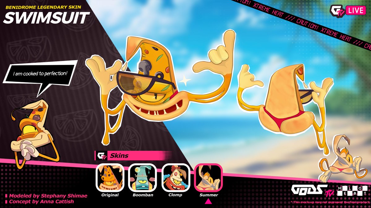 ShimaeStephany's tweet photo. Pepperishi SUMMER - #21 THONG
That's one toasty pizza! Pepperish sometimes enjoys a day off at the beach between all the competitions and sermons for his pastafari congregation.
Concept by @anna_cattish
#Godstv #3dcharacter #indiegame
#pizza https://t.co/5dL2h5FSTn