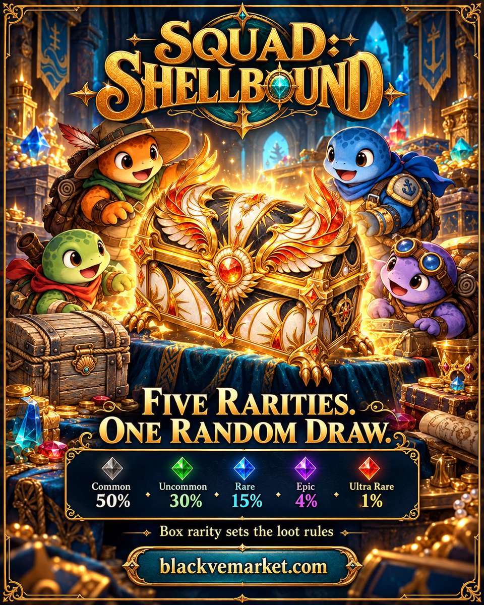 SquadVeChain's tweet photo. ⚔️ A HERO IS ONLY AS PREPARED AS THEIR EQUIPMENT.

Our upcoming Shellbound Lootboxes introduce NFT gear for SQUAD: Shellbound RPG.

Each box is designed around:

🗡️ 1 weapon
🛡️ 2 armor pieces
🧪 1 equippable or consumable item

And the upcoming mint is FREE!

Discover the drop 👇

https://t.co/SXDFCGiZJ1

$SQUAD