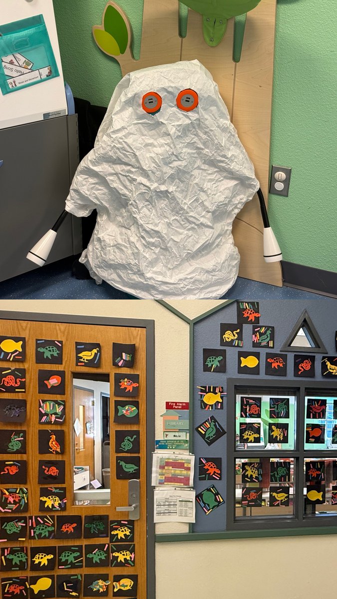 IrvingLibraries's tweet photo. 📚✨Our libraries are more than spaces to check out books—they're environments designed to spark curiosity, creativity &amp; belonging! 💙

🎃 Storybook pumpkins &amp; tissue box creations,📖 engaging displays &amp; 🌎 student work celebrating Hispanic Heritage Month bring learning to life! https://t.co/6K45JgBFdb