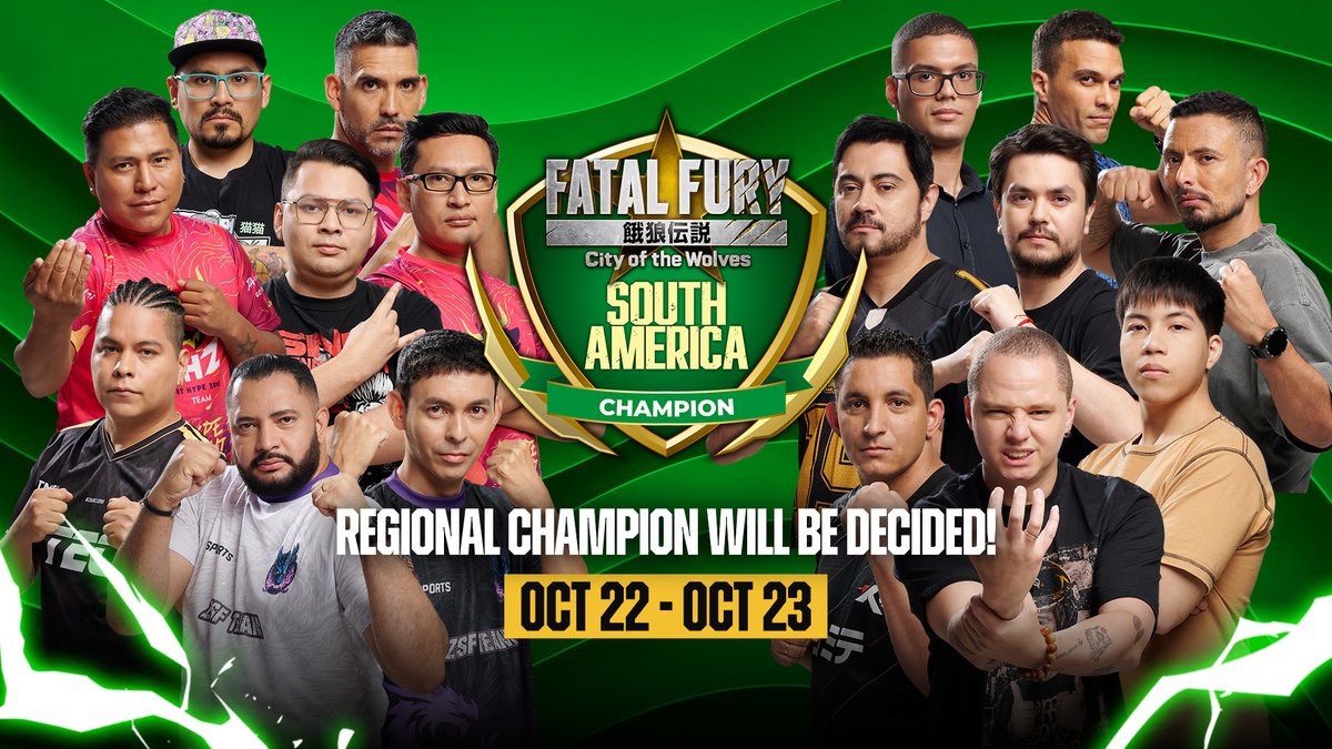 snk_esports_hub's tweet photo. 🔥 MEET THE EIGHT DUOS READY FOR BATTLE!
The FATAL FURY Regional League SOUTH AMERICA Group Stage and Playoffs are about to begin, and the region’s top teams are ready to compete!
Get to know the qualified duos, their journeys, and the key storylines heading into the tournament.
📰 Read the full preview: https://t.co/lJ6Yrfu6ex
#FFRL #FatalFury #CotW