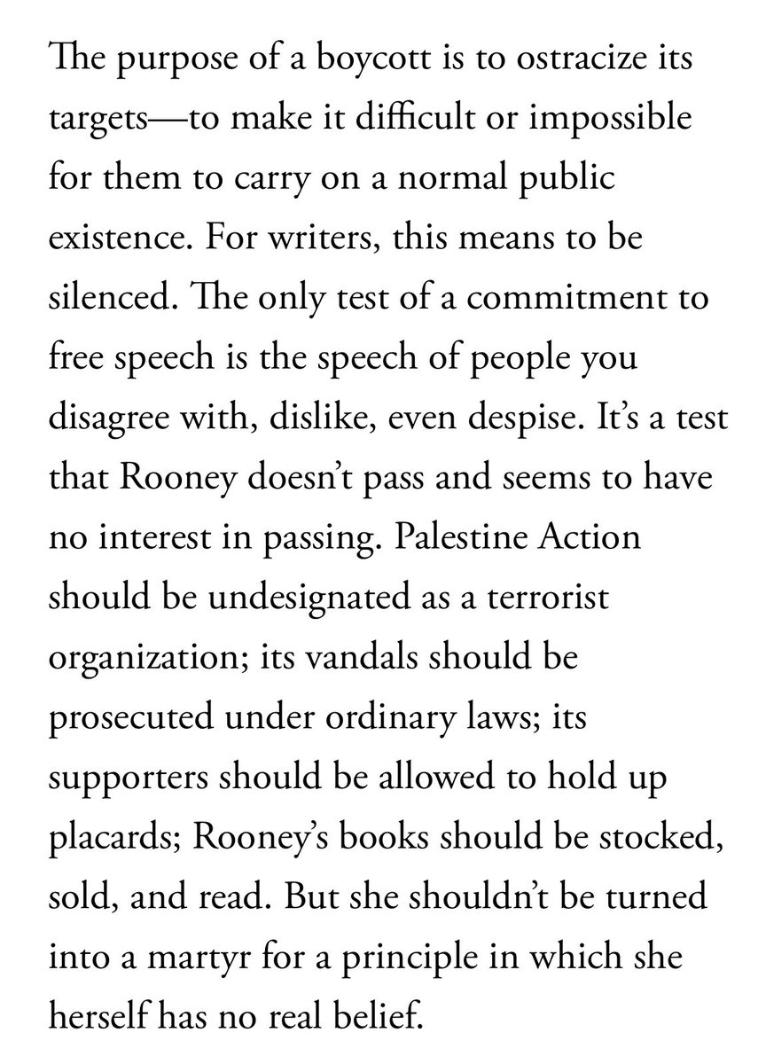 SethAMandel's tweet photo. A trustee of PEN America just nuking Rooney from orbit like this suggests a return to sanity is possible if we want it: https://t.co/dI50WyH5TN