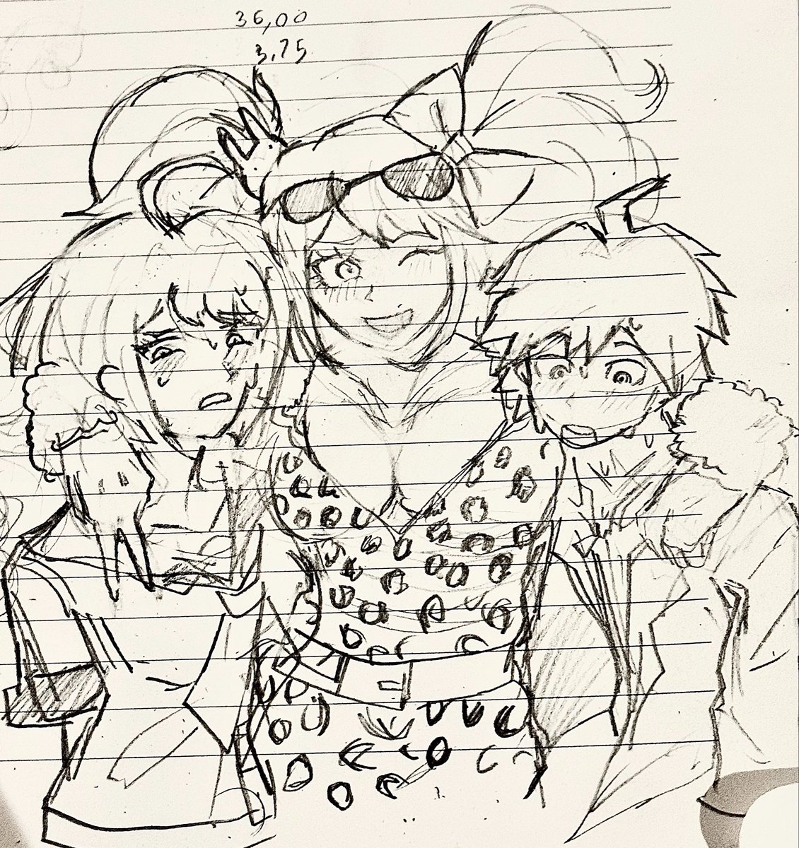 _Eito_Blehh's tweet photo. Junko loves the naegis https://t.co/miBsQH1qjI