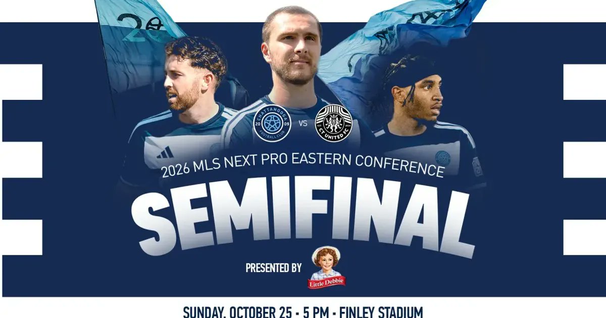 Local3Sports's tweet photo. SUNDAY CAN'T COME SOON ENOUGH: Chattanooga FC’s MLS NEXT Pro Eastern Conference semifinals opponent is set. The Boys in Blue will welcome CT United FC to Finley Stadium on Sunday at 5 p.m. https://t.co/6R5lsivPM0