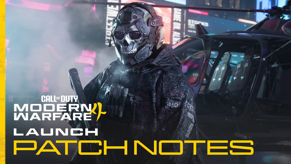 InfinityWard's tweet photo. #MW4 Launch Patch Notes are here.

Prepare for launch on October 23 with a look at what’s changed since the Beta, plus fixes and improvements across Campaign, Multiplayer, and DMZ.

Full Patch Notes ⬇️
https://t.co/H3g1TzYatq https://t.co/kXD6tjhiWQ