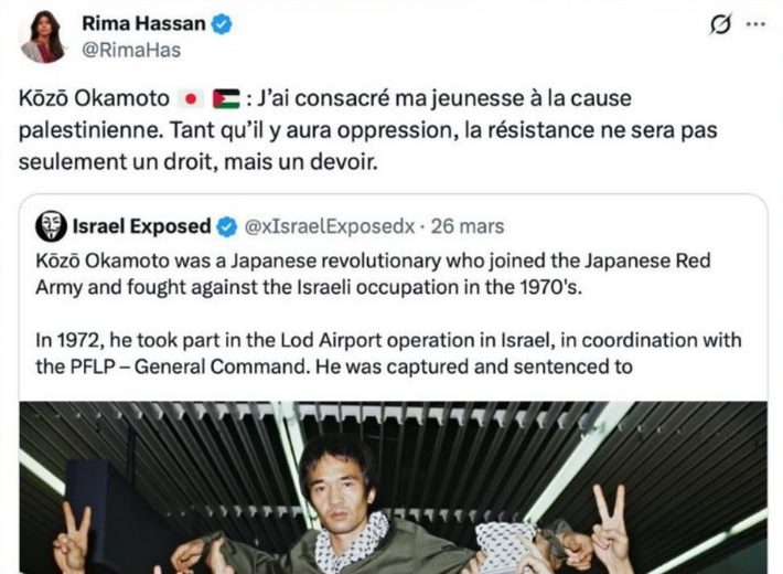 Esban_'s tweet photo. Donc le parquet a demandé 10 mois de sursis et une inéligibilité de deux ans pour un tweet en soutien à la Palestine, accusé de faire l'apologie du terrorisme.

Rima Hassan va littéralement être révoquée de son mandat de députée européenne pour avoir soutenu la Palestine et pour rien d'autre.

C'était le but depuis le début, On rappelle que le parquet est profondément lié au ministère de l'intérieur.

On rappelle que c'est ce même ministre de l'intérieur qui fait fuiter de fausses infos de drogues de synthèse en GAV de Rima Hassan dans les médias.. et que cette procédure a justement été initiée par un article 40 de ce même ministre.

On rappelle que c'est ce même parquet qui a balancé une note aux policiers pour leur dire de mettre les menottes publiquement à Rima Hassan parce que ça aurait plus d'impact médiatiquement

On rappelle que pour un tweet, ils ont appelé la cellule terroriste, on déploie des moyens colossaux jusqu'à espionner le téléphone, les déplacements et les emails de Rima Hassan, comme si elle allait commettre un attentat..alors que son seul fait d'arme c'est d'avoir soutenu la Palestine.

Des ONG comme Amnesty International ont dénoncé l'usage abusif de la qualification "d'apologie du terrorisme" en France comme un outil d'intimidation visant à réprimer ceux qui dénoncent le génocide à Gaza..Des centaines de condamnations pour apologie du terrorisme depuis octobre 2023.. + de 350...visant des militants, syndicalistes ou simples citoyens pro-palestiniens

Il y a quelques mois ça s'est offusqué qu'on veuille réformer la loi d'apologie du terrorisme qui était floue et permettait de condamner n'importe qui, ça accusait d'être du côté des terroristes, on voit maintenant que cette qualification est utilisée pour bâillonner des opposants politiques, des syndicalistes, etc.

Et ne venez pas me dire que la police, le renseignement antiterroriste n'est pas sous influence quand le ministre de l'intérieur envoie une note le 17 octobre pour demander aux renseignements de dire que les débordements sont la faute de LFI.

Depuis plus de deux ans Rima Hassan subit un harcèlement judiciaire, elle a toujours été déboutée face à ces tarés qui l'accusent d'antisémitisme, mais à force de faire des procédures bâillons d'intimidation, ils n'ont jamais réussi à la faire condamner pour antisémitisme, ils vont réussir à la faire condamner pour apologie du terrorisme en utilisant le flou de la loi la moins démocratique de la 5e République qui permet de faire condamner n'importe qui