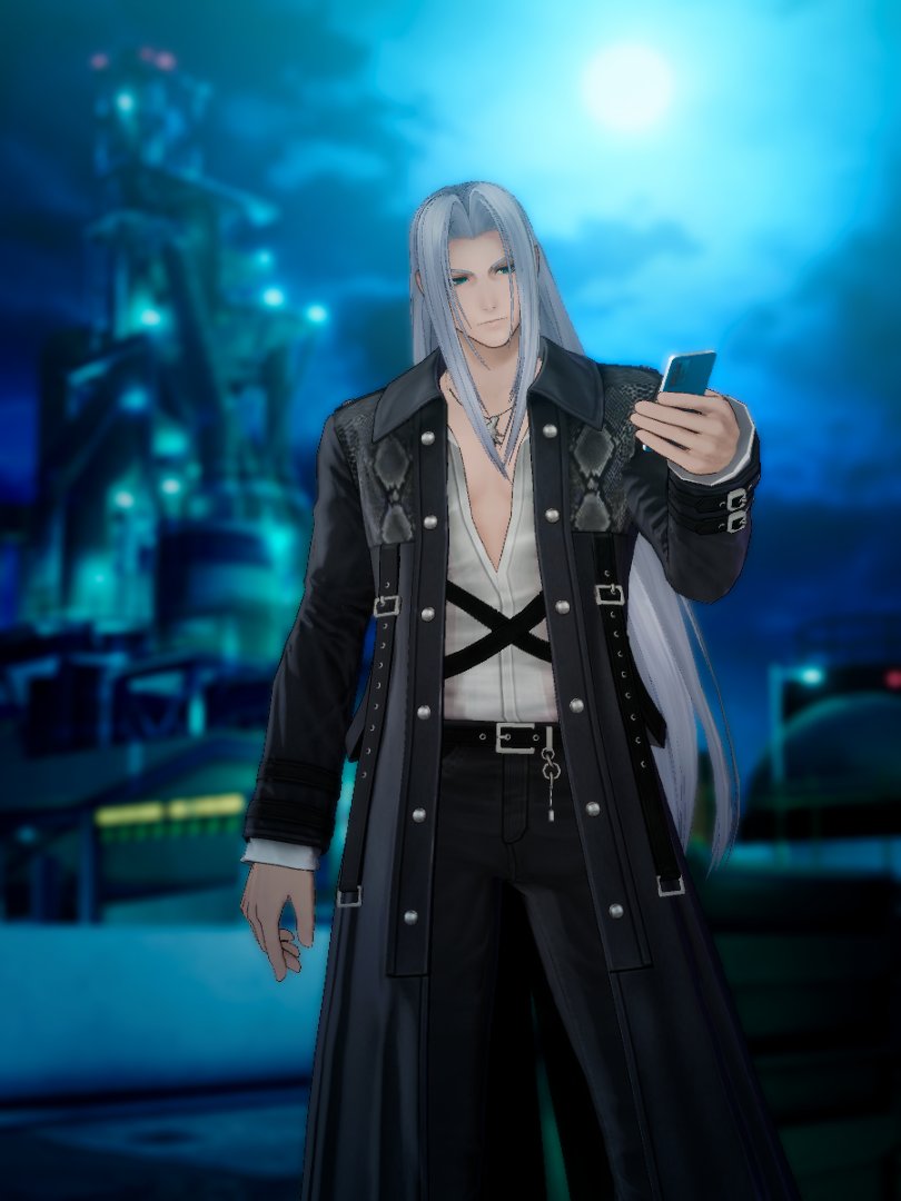 DissidiaDB's tweet photo. @ixanwei @VapidLight Nice catch! It looks like they don't make him use his own phone during FINE scenes, for some reason... https://t.co/eRGzJmcMKK