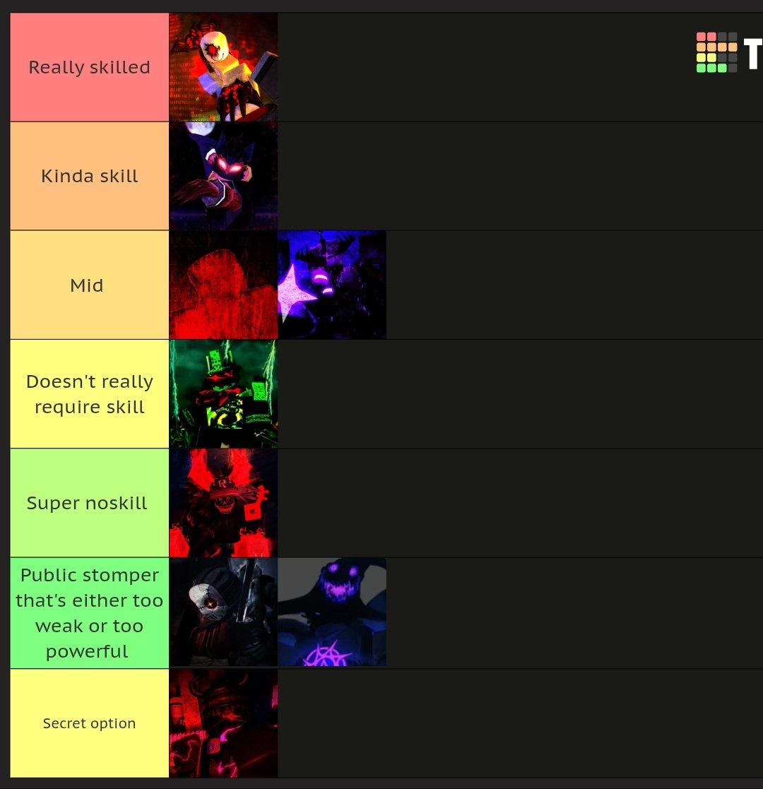 ilovehelperbot's tweet photo. Forsaken killer tier list https://t.co/vKdM4A8zmu