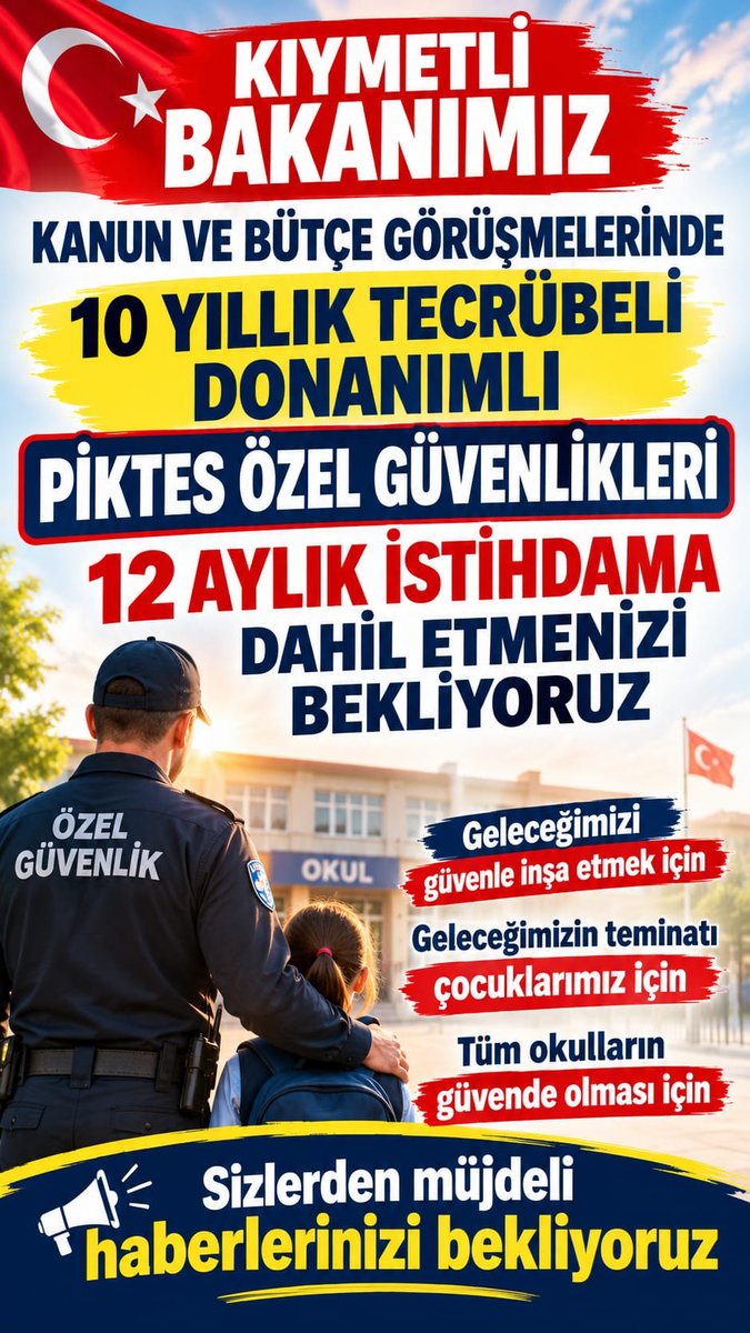 GCetiner17058's tweet photo. @isikhanvedat Sayın Bakanımız

🚨Kanun ve bütçe görüşmelerinde PİKTES Özel Güvenlikler olarak sizlerden müjdeli haberlerinizi bekliyoruz. 🇹🇷

📌10 yıllık emeğimiz, tecrübemiz ve birikimimiz yok sayılmasın!

📌10 yıllık tecrübemiz geleceğe taşınsın https://t.co/BEiiCwwd3Q