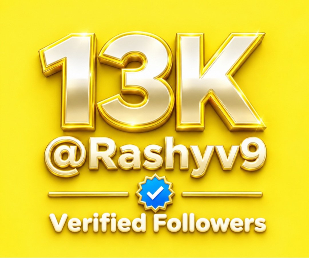 Rashyv9's tweet photo. Need 13k++ Active FoIIowers 

Just Drop >>> Progress 

Let's b00st your X page 💯🚀 https://t.co/5dELKsaQxT