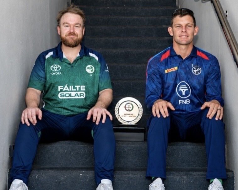 ICC's tweet photo. Namibia and Ireland are all set for a five-match ODI series with eyes on preparing for the #CWC27 Qualifiers next year 🙌

📸: @CricketNamibia1 https://t.co/0yTUa2jsKc