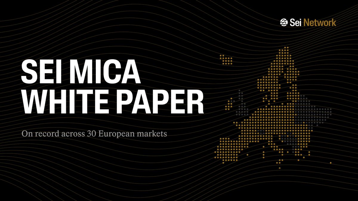 SeiNetwork's tweet photo. In Europe, $SEI is within reach of institutions and everyday users.

A MiCA white paper covers 30 markets, CoinShares offers a staked ETP, and retail can access SEI on Revolut and OKX EU.

Regulated on-ramps like these are how tokenized markets scale. https://t.co/EM1pSUGHpd
