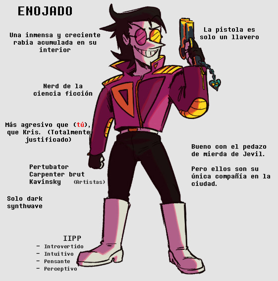 Enzotradus's tweet photo. #DELTARUNE 
Traducción al español hecha por mí. 
   "Fichas de personajes de Deltarune: The other puppet"
Autor original: @theotherpuppet https://t.co/9plDjwZoUR