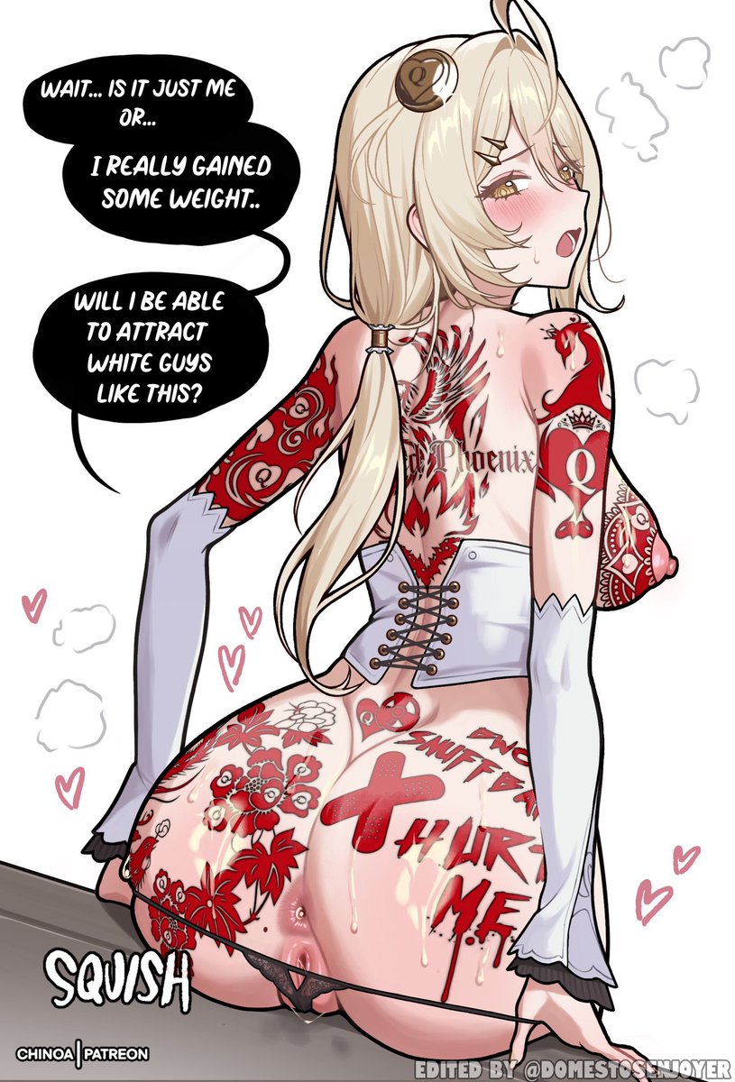 DomestosEnjoyer's tweet photo. She may appear like a total klutz and a ditzy fool, but she's got a depraved side.  
𝘈𝘯𝘥 she can't be killed, so go wild and 𝗵𝘂𝗿𝘁 𝗵𝗲𝗿 to your hearts content ~ 

#Bleached #BleachedEdit https://t.co/t95EkXbnY3