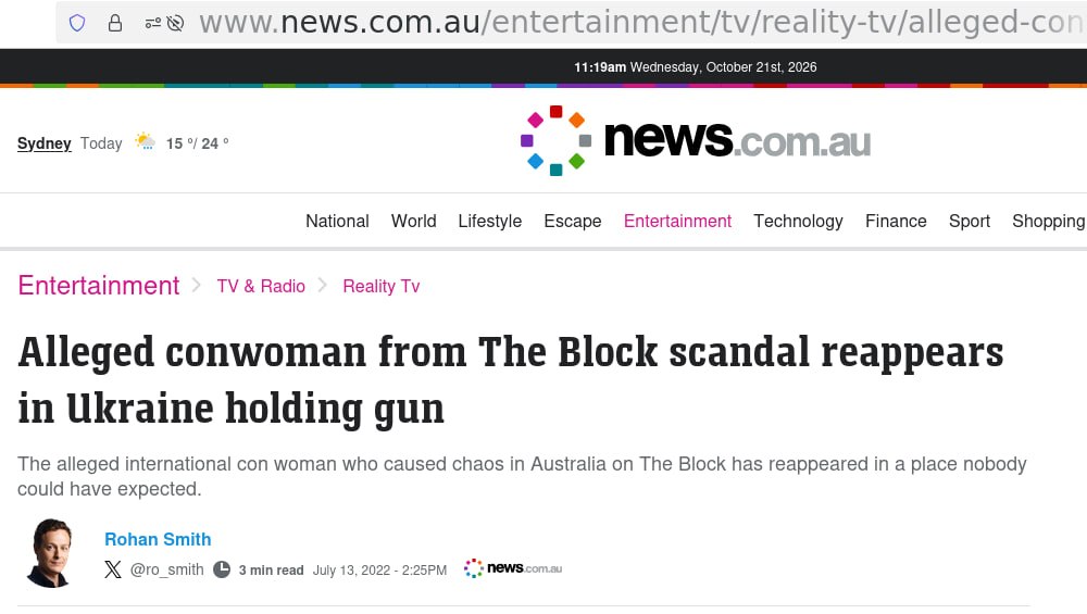 IslanderWORLD's tweet photo. A woman who has spent years forging documents and making up her own bio went to Ukraine to spread their propaganda. It seems she found the most appropriate job for her "talents"" https://t.co/EJDX6FJD1o