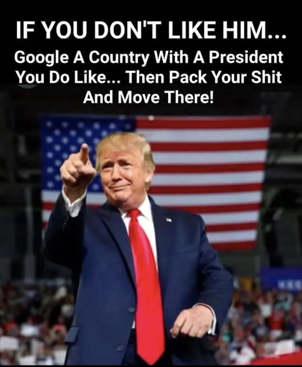 AmericanDesk0's tweet photo. Don’t love America? Then leave!!! 👋 https://t.co/Ar88usCVyh