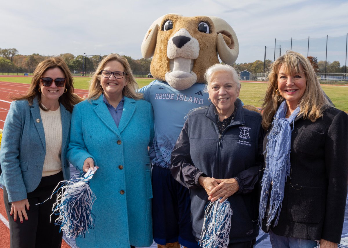 RIHouseofReps's tweet photo. @Kathy35SK and @repmcentee33 joined @universityofri President Marc Parlange @marc and others to celebrate URI's new outdoor track and field facility today.

The new track is part of a major investment in athletics and recreation facilities provided by the state. https://t.co/1VZgM7RPjr
