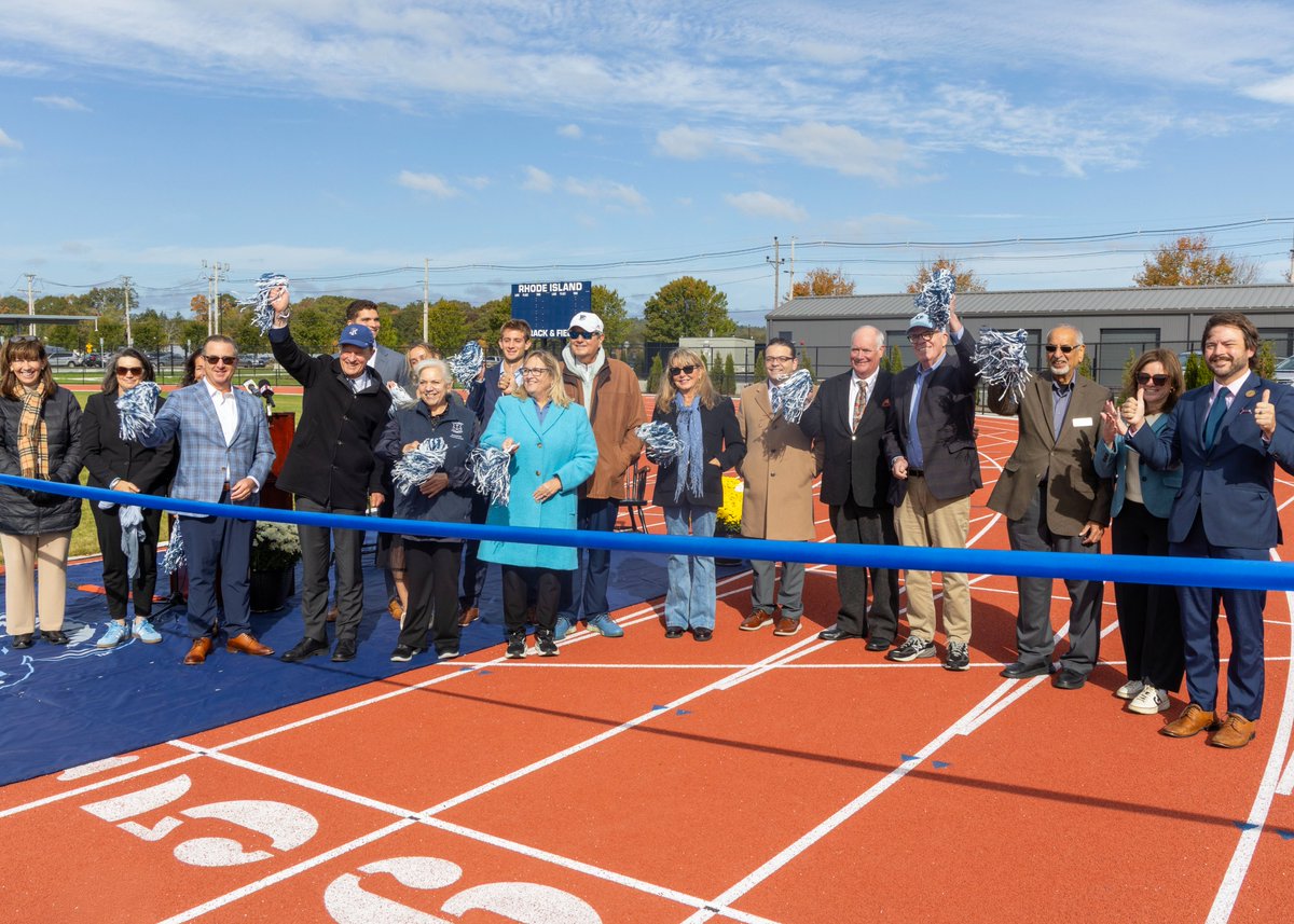 RIHouseofReps's tweet photo. @Kathy35SK and @repmcentee33 joined @universityofri President Marc Parlange @marc and others to celebrate URI's new outdoor track and field facility today.

The new track is part of a major investment in athletics and recreation facilities provided by the state. https://t.co/1VZgM7RPjr