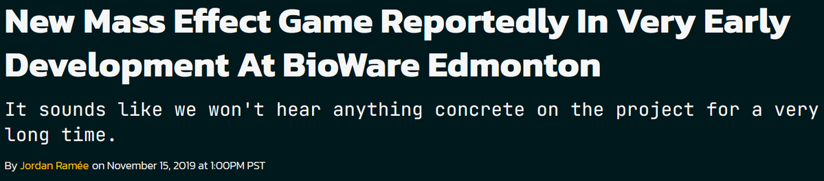 ALegendaryDrops's tweet photo. Can't believe I missed this.

If you want to know why the studio is closing: 

"Early development of Mass Effect is ending".

Bro, they were in pre-production in 2019.

With Veilguard flopping and them only in early development 7 years later, no wonder EA pulled the plug. https://t.co/2sO4CeA1dK