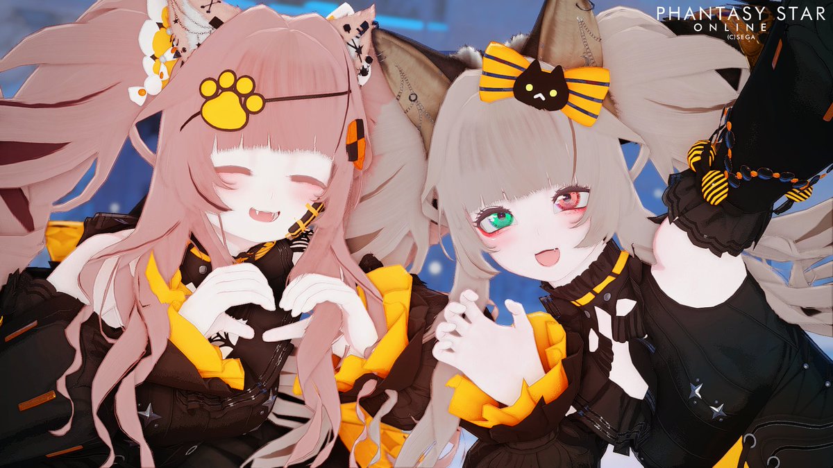 mu_pso2ship4's tweet photo. ちょっと前のユピさんとのツーショ！📸
こっちはにこにこ差分で😆 https://t.co/U03x2gyZ1W