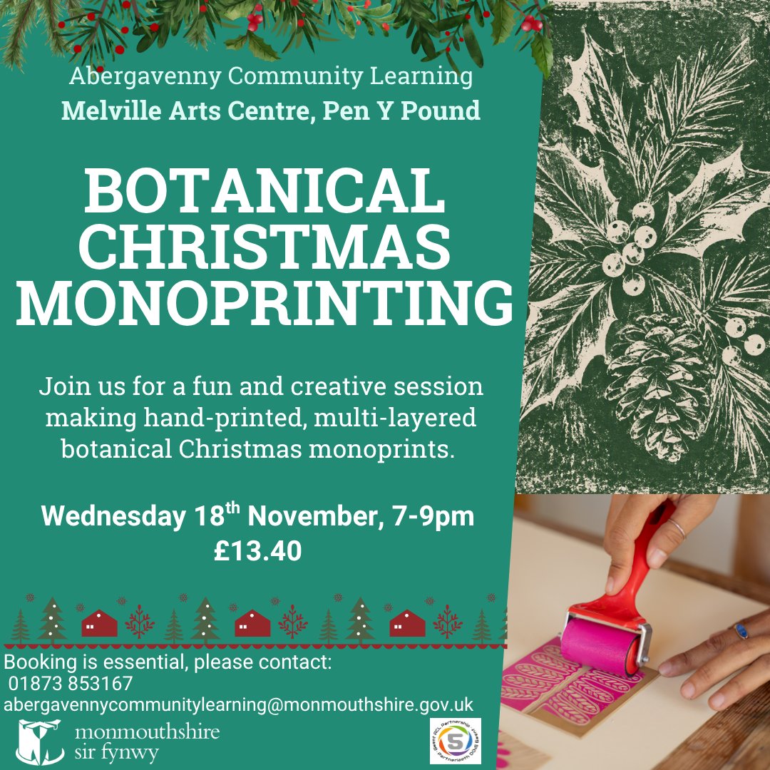 MonHubs's tweet photo. 🎄Printio Mono Nadolig Botanegol yn y Fenni🎄

🎄Botanical Christmas Mono Printing In Abergavenny🎄 https://t.co/QQLTmUYwYo