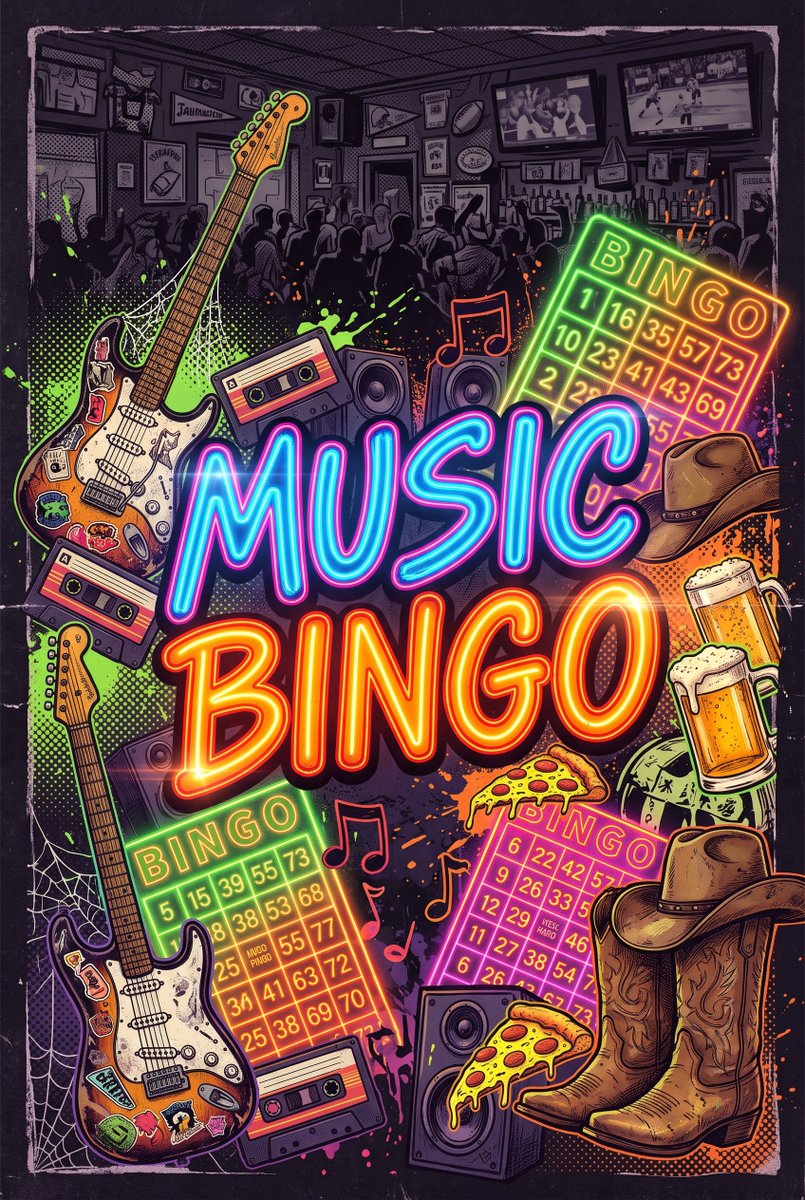 QuizBingo's tweet photo. 🚨 TONIGHT! Music Bingo Night @ DJ's Dugout Elkhorn 🚨

Round up the crew and get ready for an unforgettable Wednesday night! 🍻🎶 Join us TONIGHT from 7:30 PM to 9:30 PM for two fantastic rounds of high-energy Music Bingo.

Here is what is on the playlist for tonight:

📼 GAME 1: 90s and 2000sGet ready for a massive dose of nostalgia! We are kicking things off with the anthems that defined an era. Sing along to legendary hits like Bitter Sweet Symphony, Iris, Jeremy, How You Remind Me, and Say It Ain't So. 🎸🎤
🤠 GAME 2: Boots And Booze - Volume 1For Round 2, we are raising a glass and taking a sonic journey through the best of country! Grab your boots and groove to neo-traditional honky-tonk anthems and staples from Brad Paisley, Trace Adkins (Ladies Love Country Boys), Alabama (Dixieland Delight), and Alan Jackson (Good Time, Chattahoochee). 👢🍺

📍 Where: DJ's Dugout Elkhorn 🗺️ 19020 Evans St, Elkhorn, NE 68022 ⏰ When: TONIGHT, 7:30 PM – 9:30 PM
Great food, cold drinks, and amazing tunes await. Let's play some Bingo! 🎯

#MusicBingo #ElkhornNE #DJsDugout #OmahaEvents #NebraskaEvents #BingoNight #90sRock #2000sNostalgia #CountryMusic #BootsAndBooze