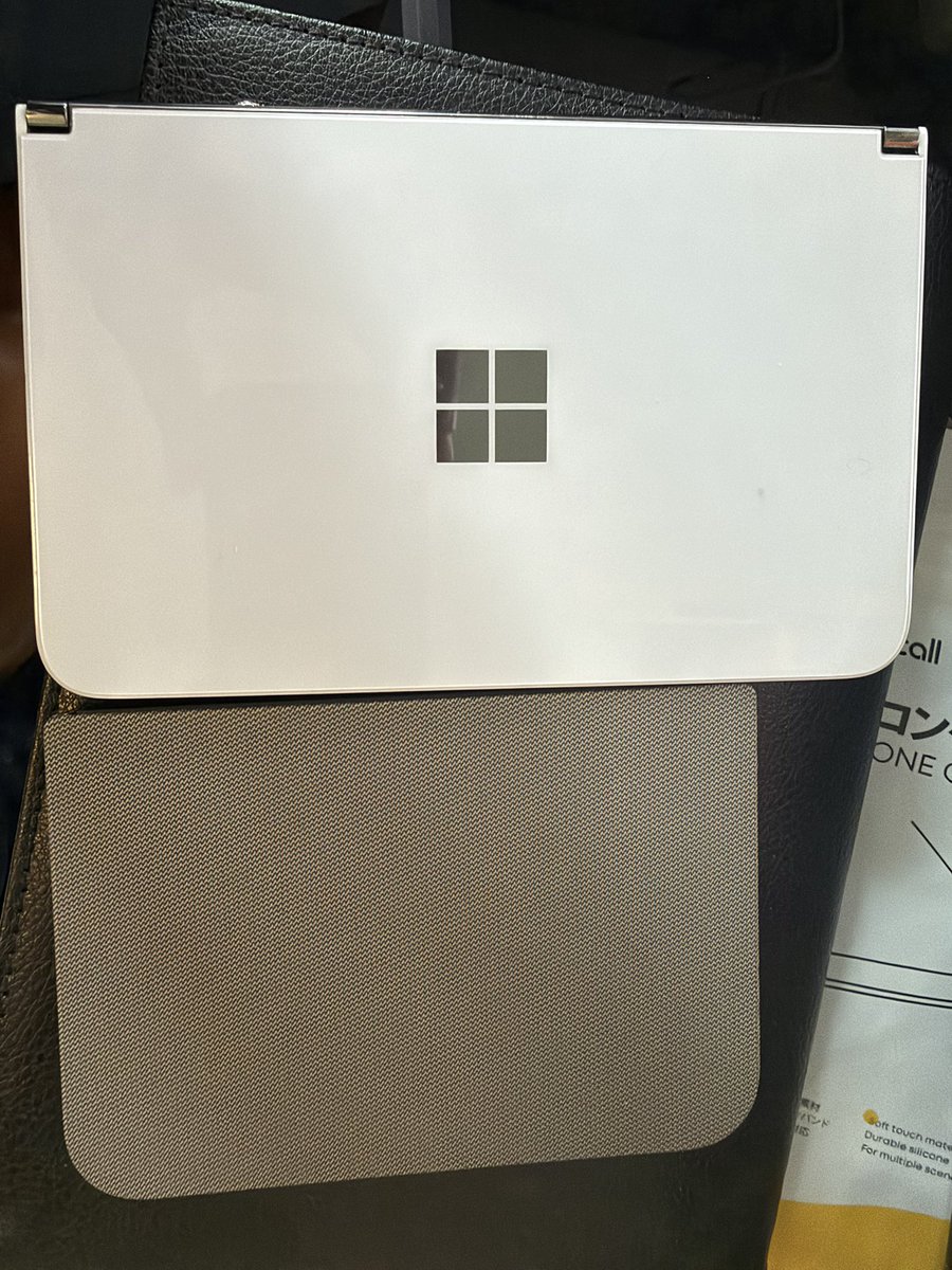 devangt's tweet photo. For those wondering
- @Microsoft duo was much bigger than iPhone Duo
- I just have the case not the phone yet 

#iPhoneDuo https://t.co/m70K82EtIN