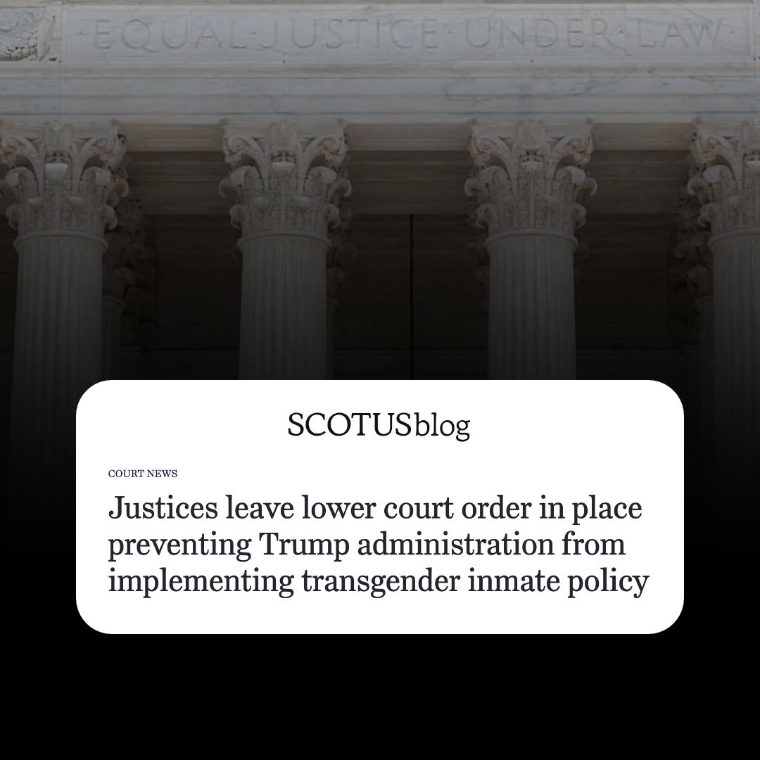 SenMarkey's tweet photo. SCOTUS made the right decision today rejecting the Trump administration’s effort to withhold essential medical care from trans people behind bars. Healthcare is a human right. https://t.co/BQjeyjOrlm