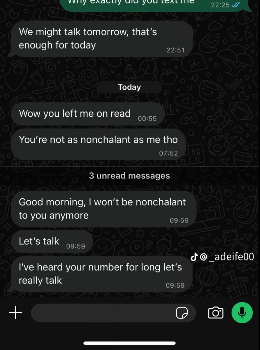 _agneeess's tweet photo. Lady shares her conversation with a nonchalant guy😂😭😭 https://t.co/mkJHG0f74F