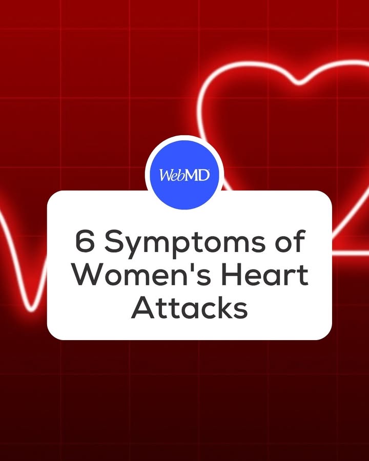 WebMD's tweet photo. Women don't always get the same classic heart attack symptoms as men, many experience vague or even “silent” symptoms that they may miss. These six heart attack symptoms are common in women: https://t.co/O5F4mi9SkP https://t.co/kKx6E5wndX