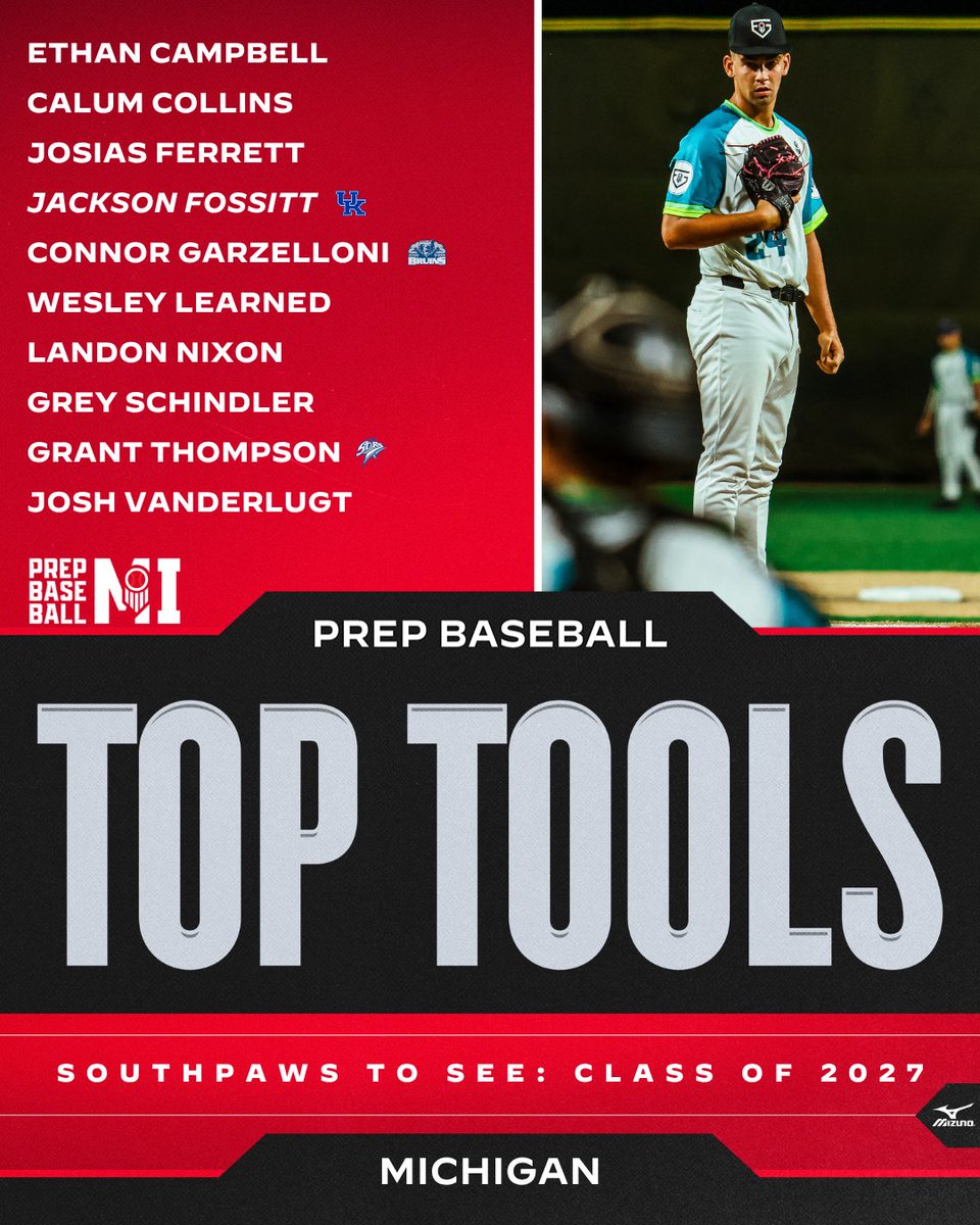 PrepBaseballMI's tweet photo. 𝐓𝐨𝐩 𝐓𝐨𝐨𝐥𝐬: 𝐂𝐥𝐚𝐬𝐬 𝐨𝐟 𝟐𝟎𝟐𝟕 𝐒𝐨𝐮𝐭𝐡𝐩𝐚𝐰𝐬 𝐭𝐨 𝐒𝐞𝐞

🔟 left-handed arms to know in the 2027 class

More on each name on the list that includes 7️⃣ uncommitted arms ⤵️ 

📰: https://t.co/apcOx6uqLS https://t.co/2RiEO3vrZ4