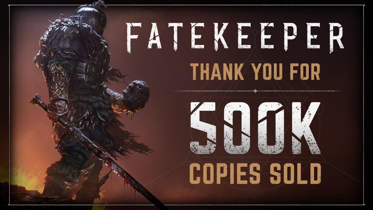 VGChartz's tweet photo. First-Person RPG Fatekeeper Sales Top 500,000 Units - https://t.co/H8JHM2OOmu https://t.co/zhVbQ6lEuG