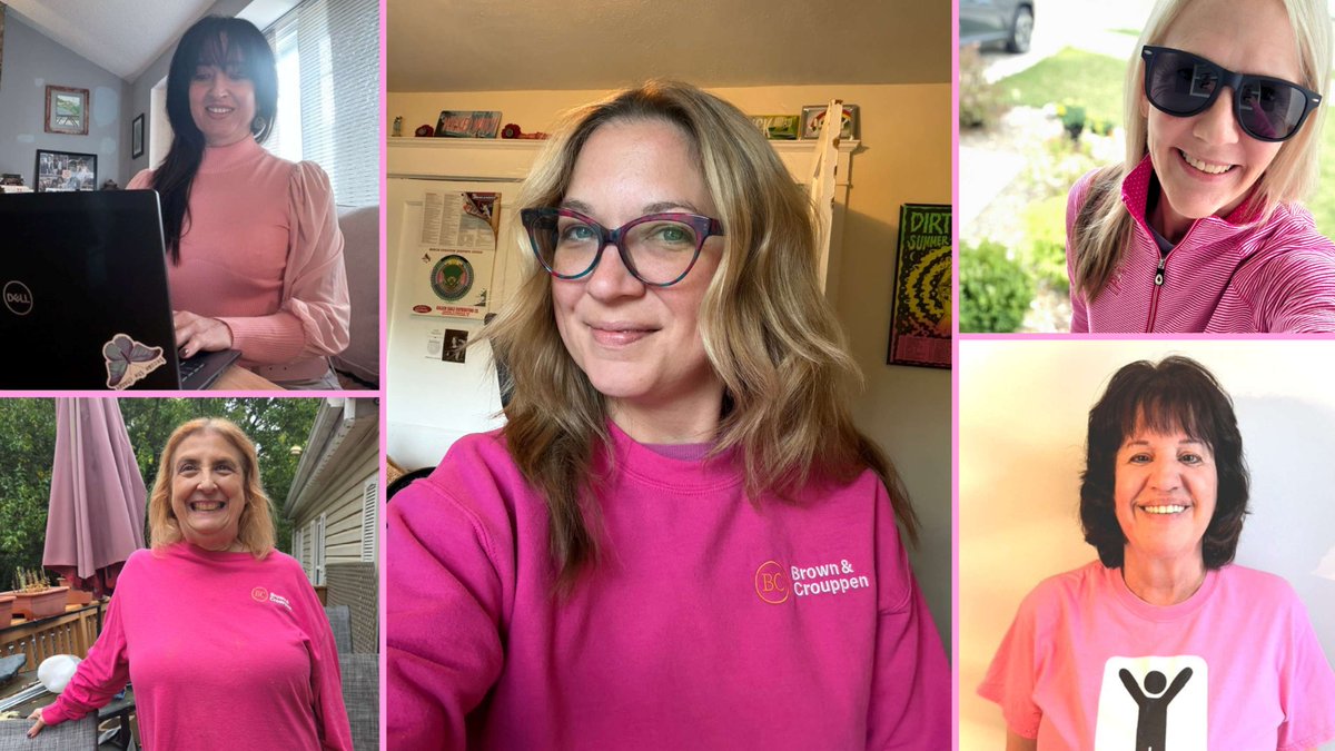 GetBC's tweet photo. On Wednesdays, we wear PINK! 💕🎀

Our B&amp;C team understood the assignment! From the office to our remote workspaces, we went pink for Breast Cancer Awareness Month to show support for everyone impacted by breast cancer. 💗

#BreastCancerAwareness #PinkOut https://t.co/TnglbWHQJz