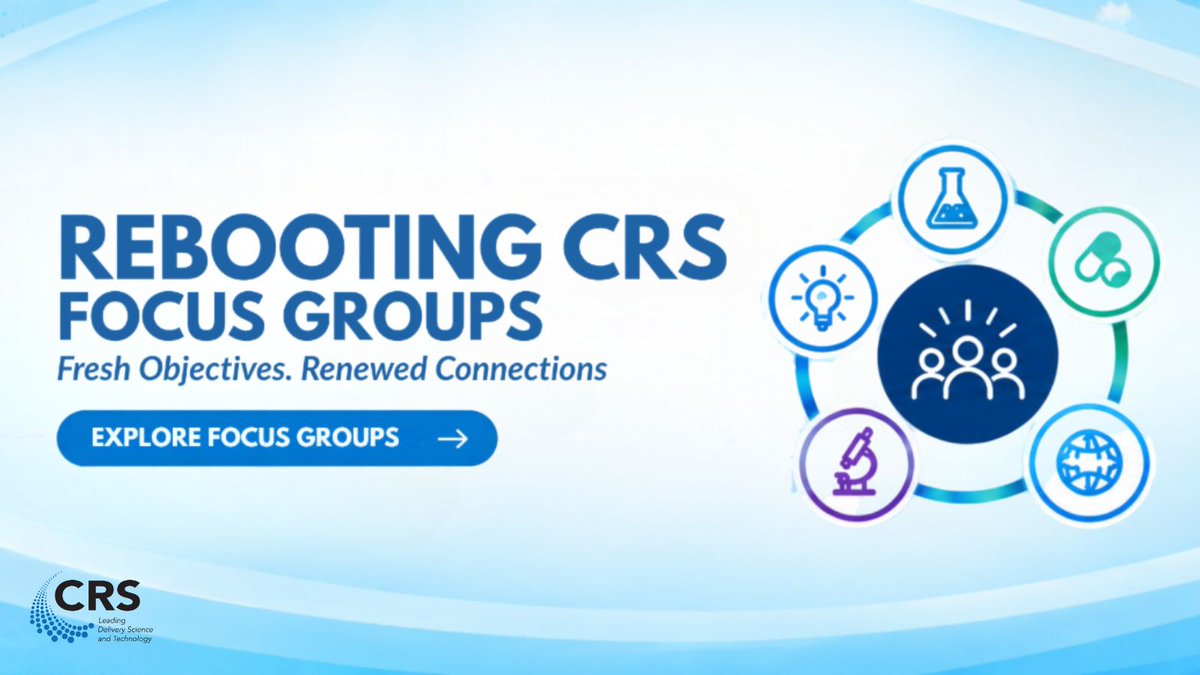 CRSScience's tweet photo. Exciting news for 2026-2027! The CRS Focus Groups have a new look. Make sure that you select your preferred FG as a part of your membership!

Find the Focus Group that aligns with your interests and get involved today: https://t.co/3Vseyz9wQ1 https://t.co/FwA1FaH5uv