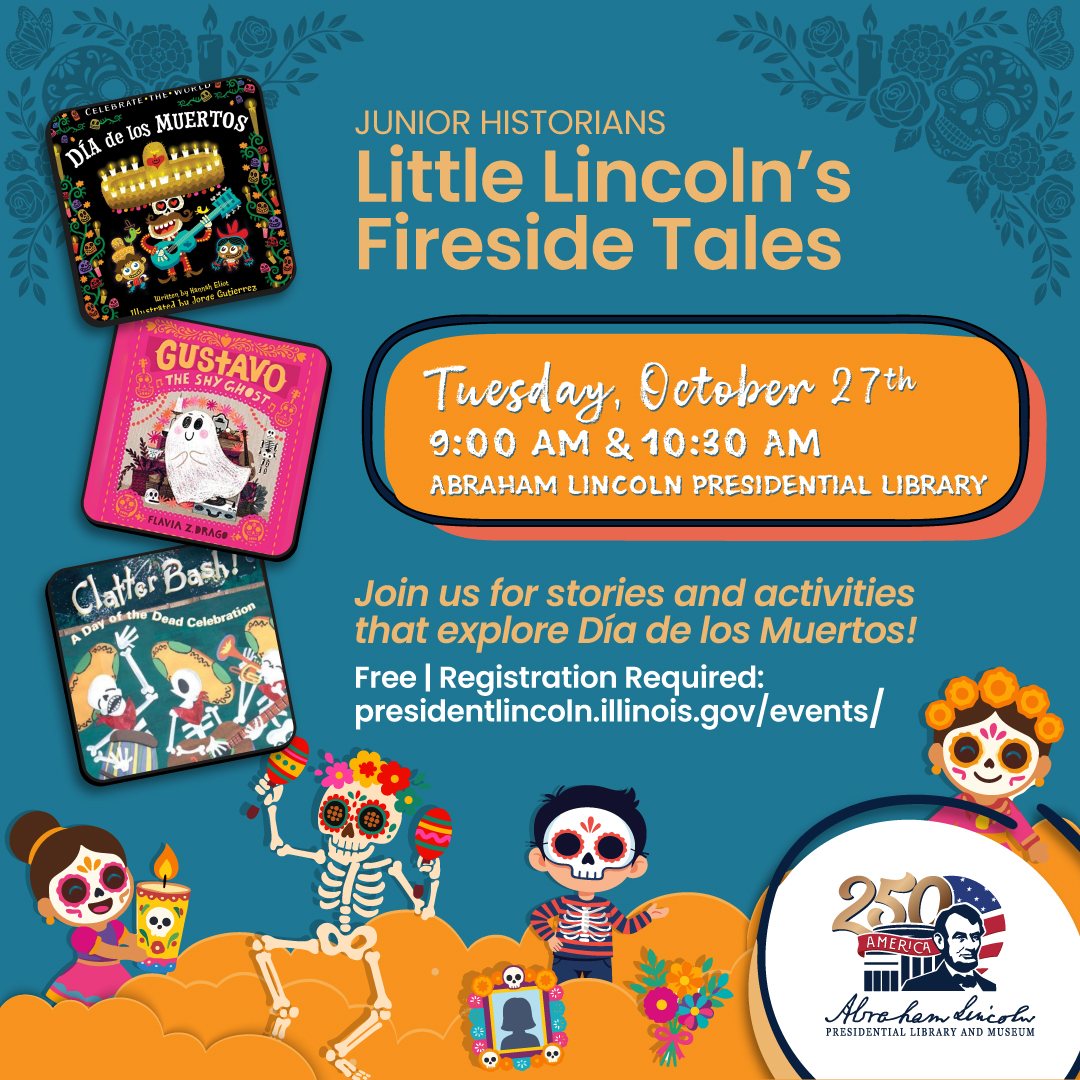 ALPLM's tweet photo. 🌼📚 Celebrate Día de los Muertos at Little Lincoln’s Fireside Tales!

Join us Oct. 27 for stories, crafts, and play exploring this colorful tradition of remembrance.

👧 Ages 0–5
🎟️ FREE! Two sessions available. Registration required.

🔗 https://t.co/r5VKCI49zJ https://t.co/VCybDiZ3jH