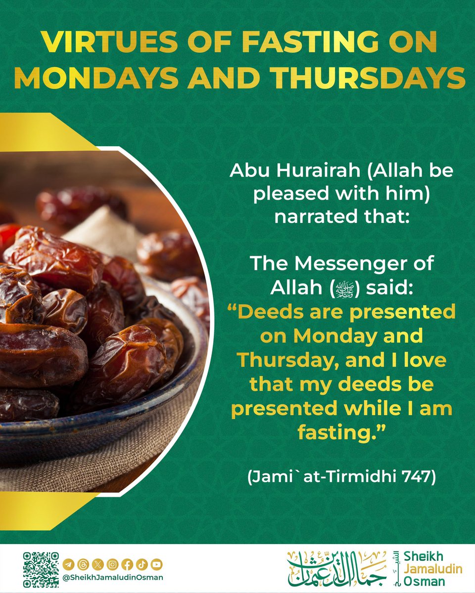 JamaludinSheikh's tweet photo. Make the most of Thursdays by observing the Sunnah fast. https://t.co/kdXTp9rZ0I