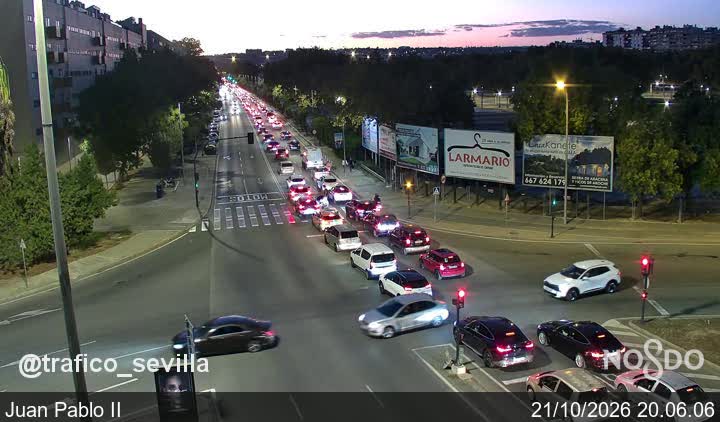 Trafico_Sevilla's tweet photo. 🚦 20:05 #Tráfico intenso:
▪Avda. Juan Pablo II ➡ Salida
▪Avda. M. Luisa ➡ Gta. Marineros
▪Avda. Palmera: Paez de Rivera ➡ Bueno Monreal
▪Blas Infante ➡ Salida
▪Carlos III ➡ Norte
▪La Raza ➡ Pte de las Delicias https://t.co/5oXwTn6fuF