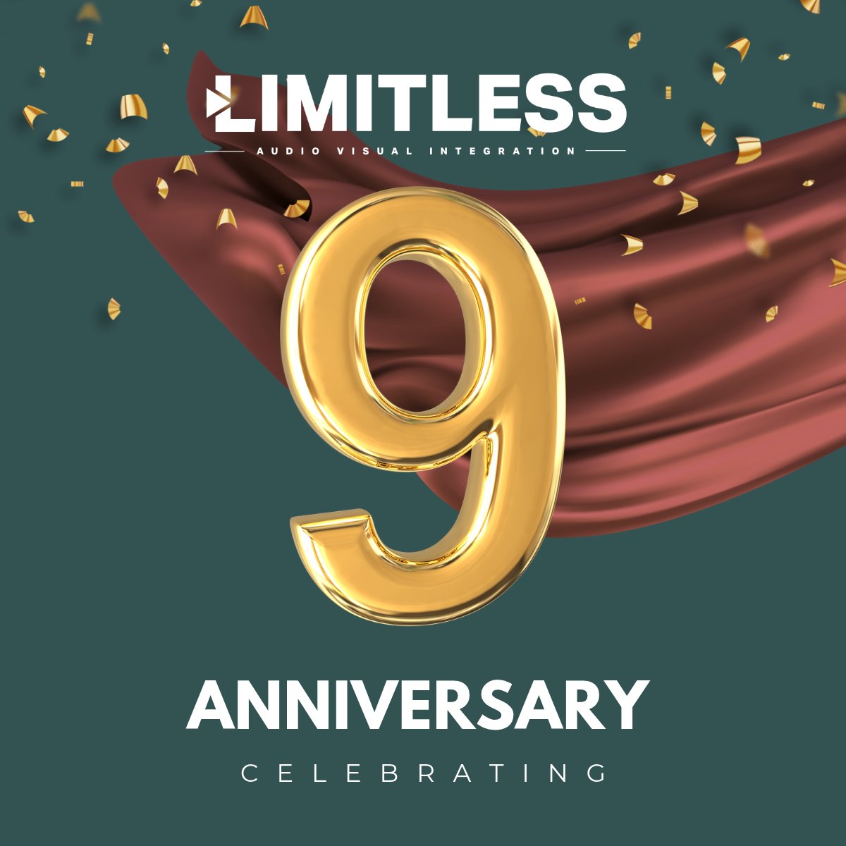 LimitlessAV's tweet photo. Limitless AV turns 9!🎉

This month marks 9 incredible years of delivering innovative AV solutions that connect people, empower collaboration, and bring ideas to life.

Thank you for trusting us to push the limits of what AV technology can do.💡

#Anniversary #9YearsStrong #ProAV https://t.co/7nhFzcp7jr