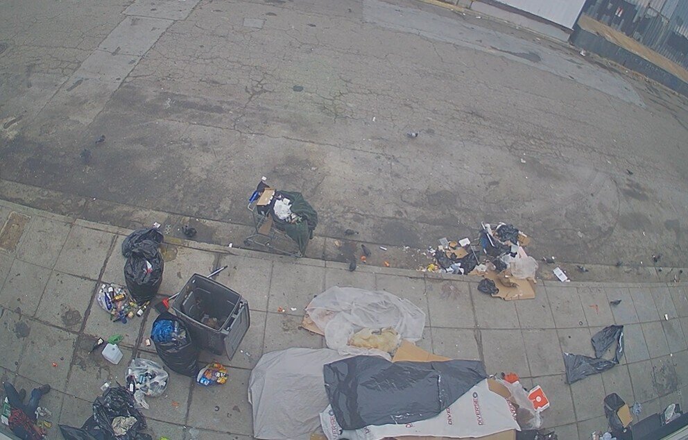 solve_sf's tweet photo. “They all said they were cool.”

City response:
"Case Resolved... Area is being occupied by 4 male clients. 2 of them claim to already be housed, but they didn’t give us their names or prove what they told us. They all said they were cool. They were given 2 trash bags and they started to clean up."