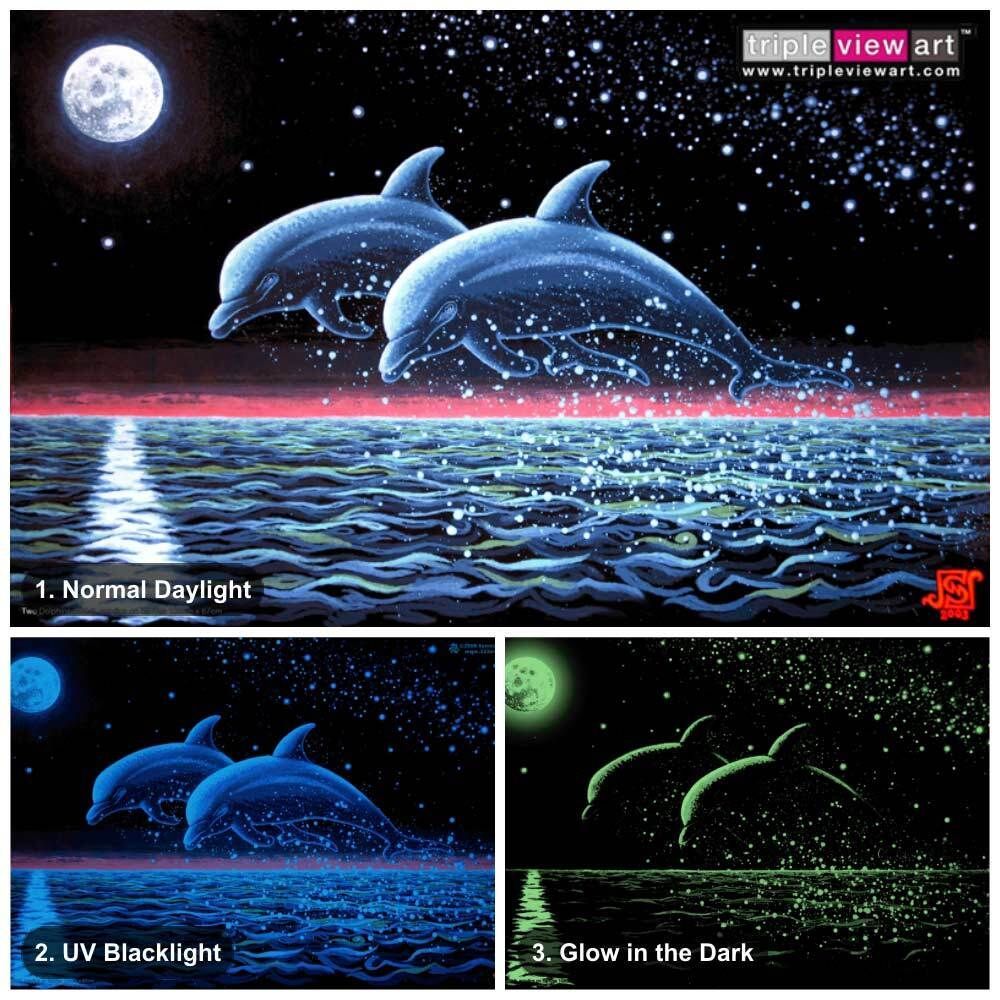 TripleviewArt's tweet photo. 🎨 "Two Dolphins" #Psychedelic UV #BlackLight Fluorescent &amp; #GlowInTheDark Phosphorescent #Visionary Art #Poster with 3-in-1 Effect! 😍🤩😎 
➡️ Buy it from our Ebay store: https://t.co/xUW8M86jv1 ⬅️
➡️ Buy it from our Etsy shop: https://t.co/EfKBWpSD35 ⬅️ https://t.co/DDprawVv1U