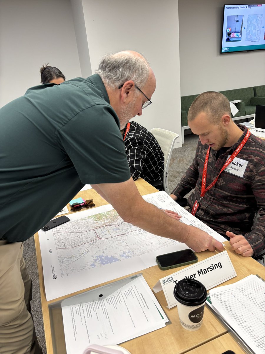 AEF_Program's tweet photo. Decoding and recreating topographic maps with the augmented reality box at the U.S. Geological Survey (USGS), the #EinsteinFellows26 enjoy a full day of professional learning, lab tours, and networking. https://t.co/OqdubRVQeb