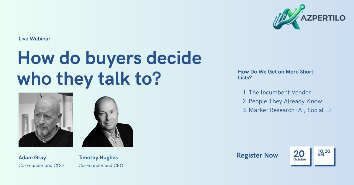 Timothy_Hughes's tweet photo. Beyond the Pitch: What Buyers Discuss Before You Ever Get an Email https://t.co/3XVm9GE8ES #Sales #B2BSales #SalesLeader https://t.co/rpAfdJsSPc