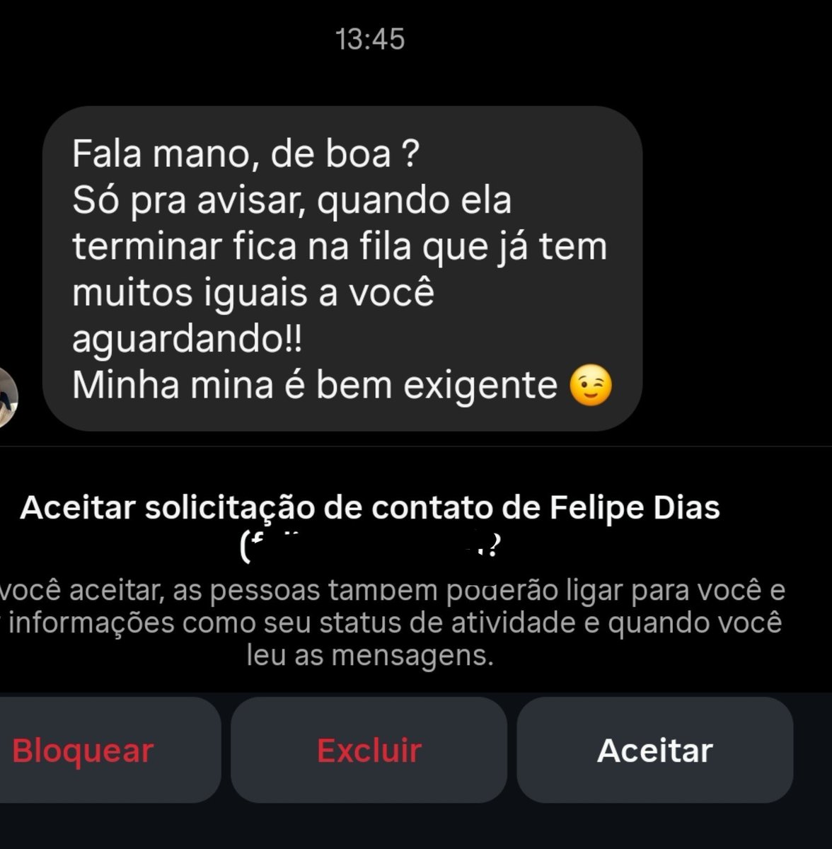 haxixero's tweet photo. perguntei pra uma doida se uma conhecida dela tava solteira e recebi isso kkkkkkkkkkk gente vamos ser menos fofoqueiros sabe https://t.co/F8RxDm41uu
