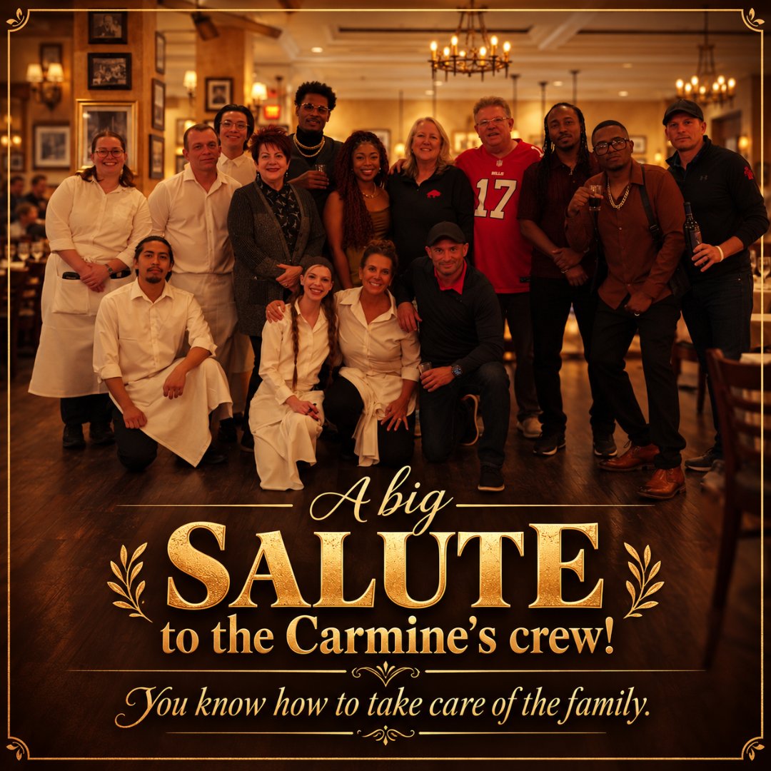 cigar_mafia's tweet photo. When the Dons & Stevie rolled into Carmine's to uncork Vino Mafia, the staff treated us like FAMILY!

Incredible food, legendary hospitality, and a night to remember!

A big SALUTE to the Carmine's crew! You know how to take care of the family. Capisce?

#VinoMafia #CigarMafia #mafiameansfamily #carmineslasvegas #steviejohnson