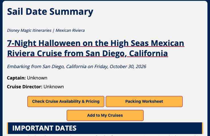 TheDCLBlog's tweet photo. @melissa_bilyeu I have an indirect way of searching, click the sailing from search sestuls then click check cruise availability and pricing which will open up the page on DCL's site.

https://t.co/HP0gZoZkR0 https://t.co/fJ7f5svPX4