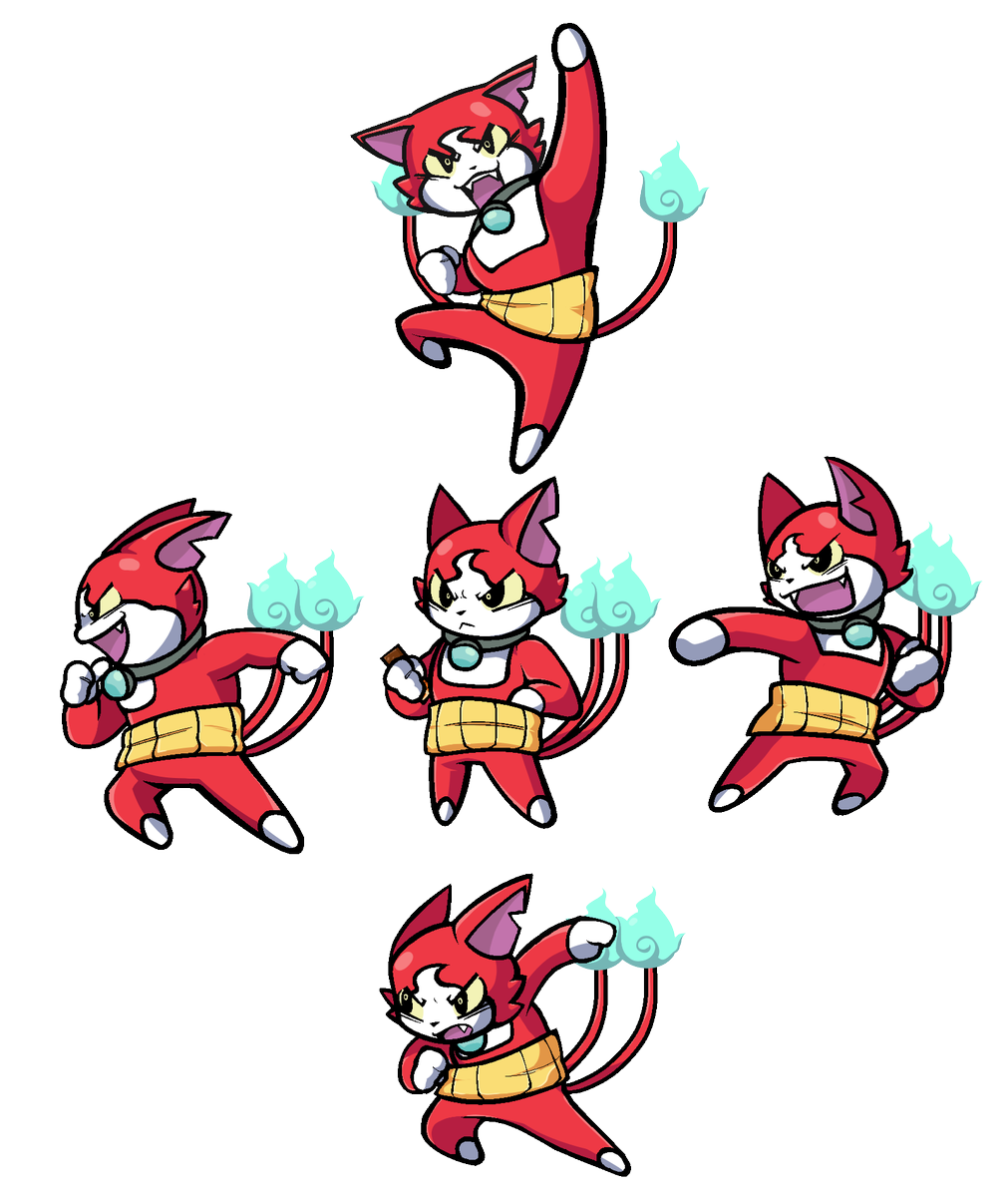 TheGoopyBloopy's tweet photo. Mon-Myahem development is still going good! One sprite and BG at a time!

As a reminder here's Jibanyans new sprites! Art by me &amp; Animated by @/milkt0astcrunch !

#MonMayhemFNF #FridayNightFunkin #YokaiWatch https://t.co/nwrXS6eWaG