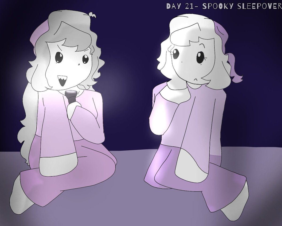 ManelYanel99291's tweet photo. Day 21- Spooky sleepover✨️
#FPEtober2026 https://t.co/3iqJdMaVbu
